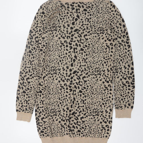 INC International Concepts Women's Beige Leopard Pullover Jumper L