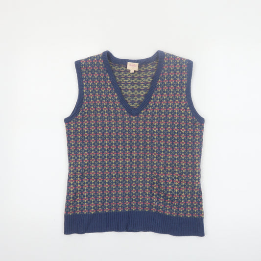 Whistles Women's Multicoloured Fair Isle Wool Sleeveless Vest Size 4