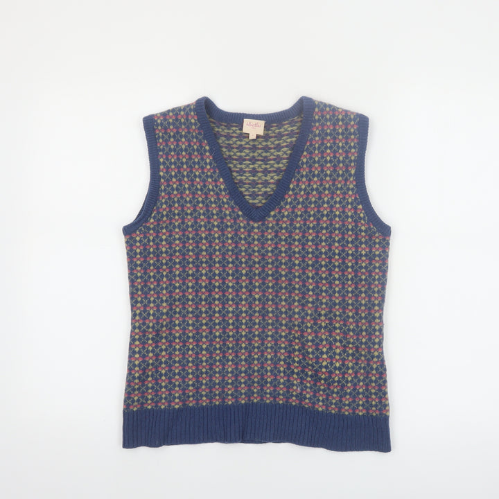 Whistles Women's Multicoloured Fair Isle Wool Sleeveless Vest Size 4