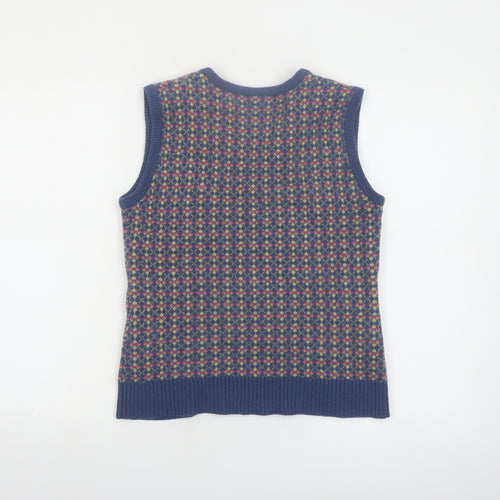 Whistles Women's Multicoloured Fair Isle Wool Sleeveless Vest Size 4