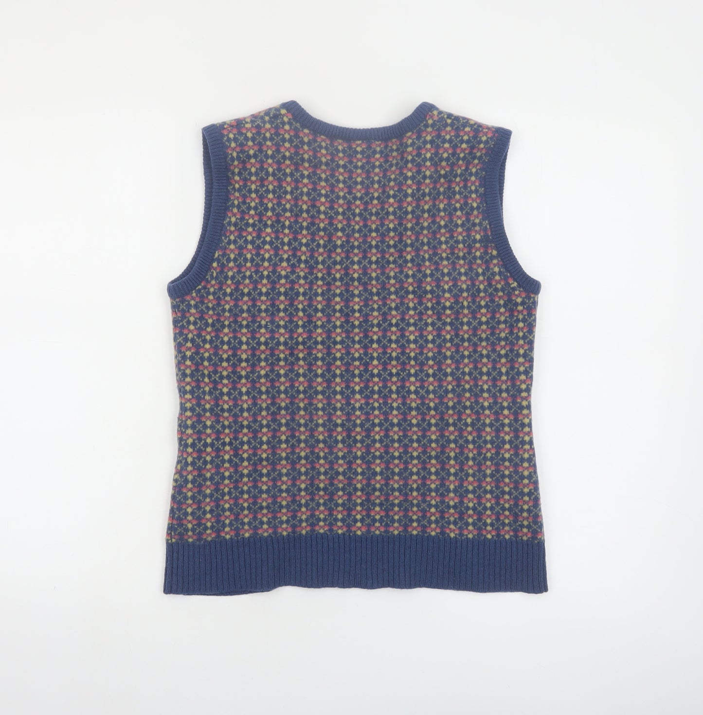 Whistles Women's Multicoloured Fair Isle Wool Sleeveless Vest Size 4