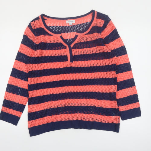 Great Northwest Indigo Women's Multicoloured M Open-Knit Pullover Jumper