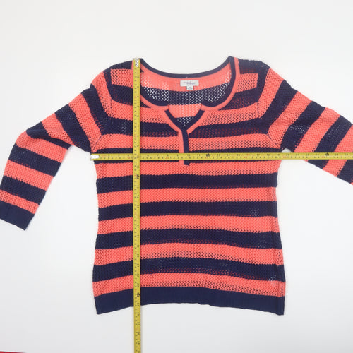 Great Northwest Indigo Women's Multicoloured M Open-Knit Pullover Jumper