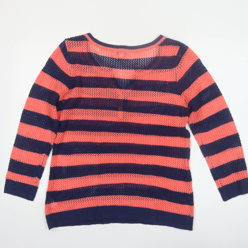 Great Northwest Indigo Women's Multicoloured M Open-Knit Pullover Jumper