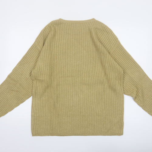 tm Sport Women’s Beige Ribbed Acrylic Knit Pullover Jumper M