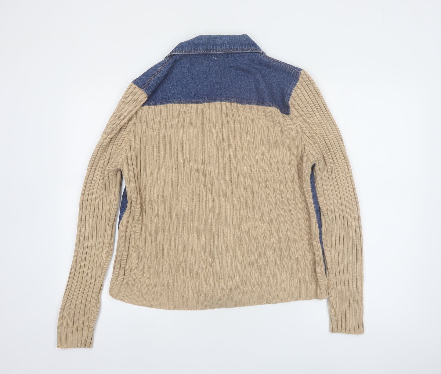 Kikit Maurice Sasson Women’s Blue Denim Cotton Jacket L Long Sleeve