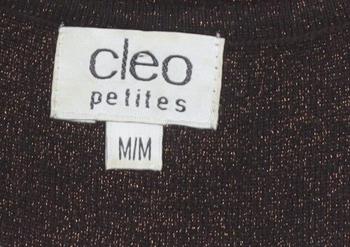 Cleo Petites Brown Knit Sleeveless Tank Top Size M Women's