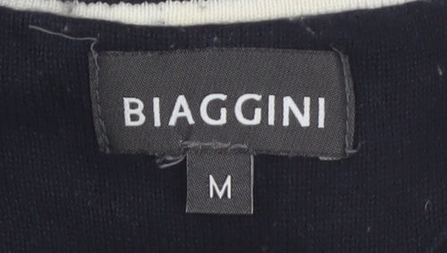 Biaggini Men's Multicoloured Argyle V-Neck Cotton Jumper M