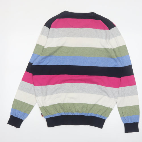 Jean Paul Men’s Multicoloured Striped Cotton Jumper L