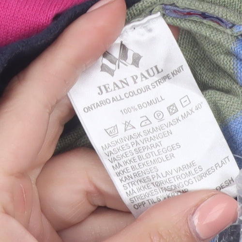 Jean Paul Men’s Multicoloured Striped Cotton Jumper L
