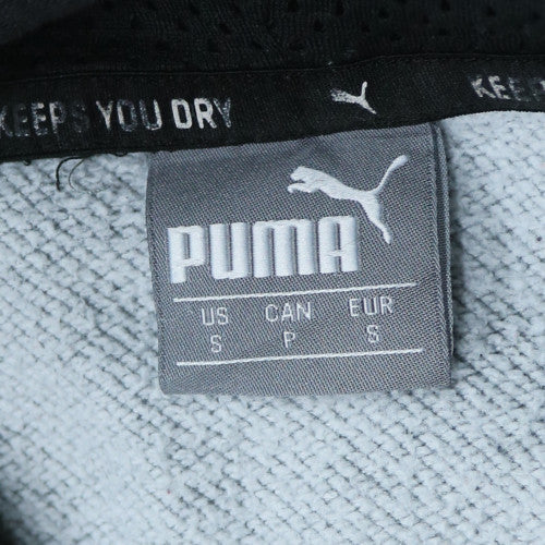 Puma Men's Black Small Pullover Hoodie with Logo Print