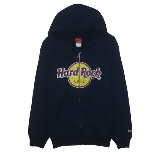 Hard Rock Cafe Women's Black Full Zip Hoodie Size M Cotton Blend