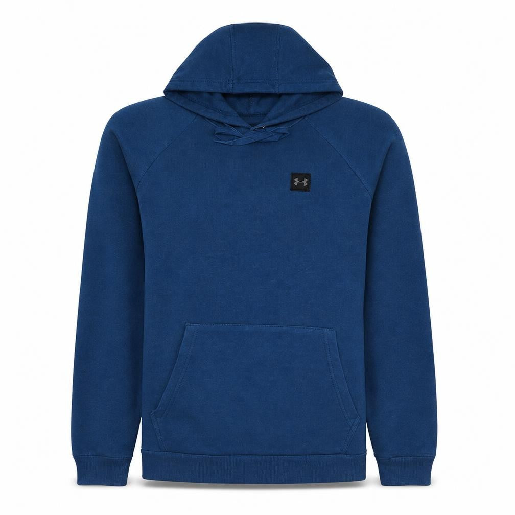 Front view of Under Armour Women's Blue Pullover Hoodie Medium Fleece Lined