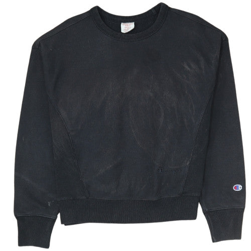 Champion Womens Black Small Crew Neck Reverse Weave Sweatshirt