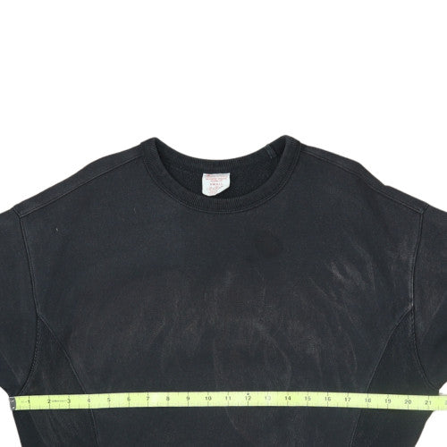 Champion Womens Black Small Crew Neck Reverse Weave Sweatshirt