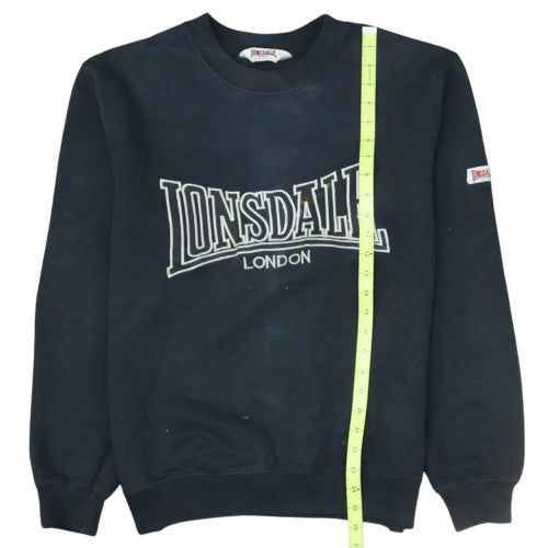 Lonsdale Mens Blue Logo Pullover Sweatshirt Size S