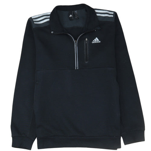 Adidas Men's Black M 1/4 Zip Track Jacket Activewear Top