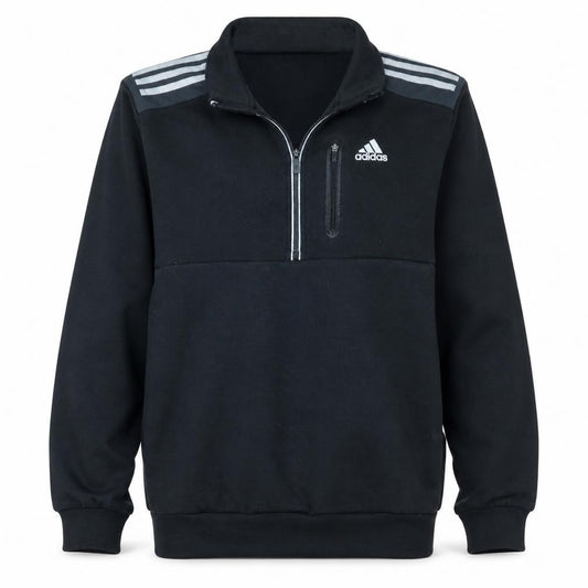 Adidas Men's Black M 1/4 Zip Track Jacket Activewear Top