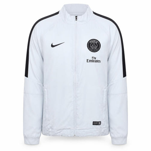Nike PSG Men's White Track Jacket Small Dri-Fit Full Zip Football Top
