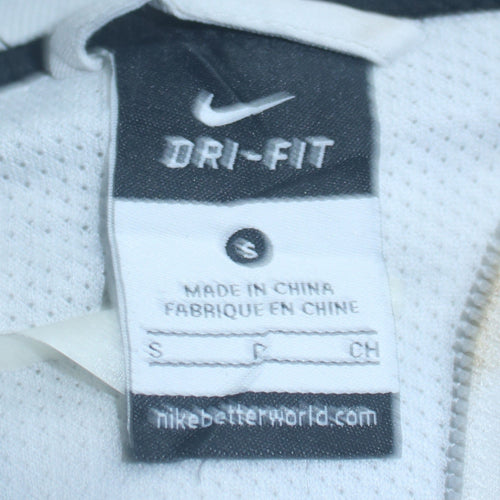 Nike PSG Men's White Track Jacket Small Dri-Fit Full Zip Football Top