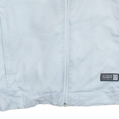 Nike PSG Men's White Track Jacket Small Dri-Fit Full Zip Football Top