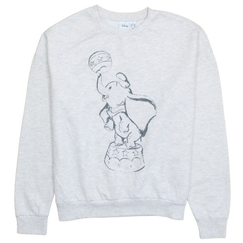 Disney Unisex Grey Dumbo Graphic Print Pullover Sweatshirt S