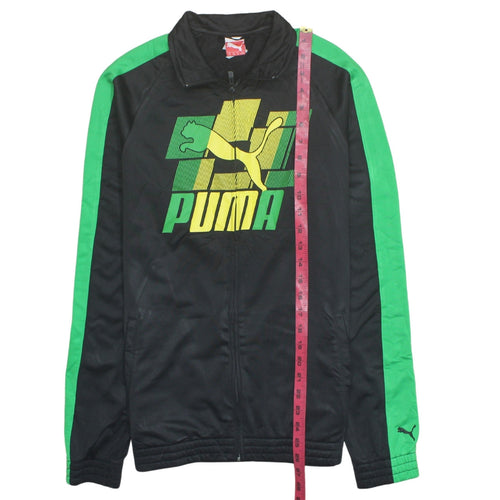 Puma Men's Black Green Track Jacket XXL Sport Lifestyle
