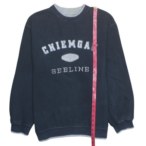 Chiemgau Seeline Men's Blue Pullover Sweatshirt L Logo Graphic