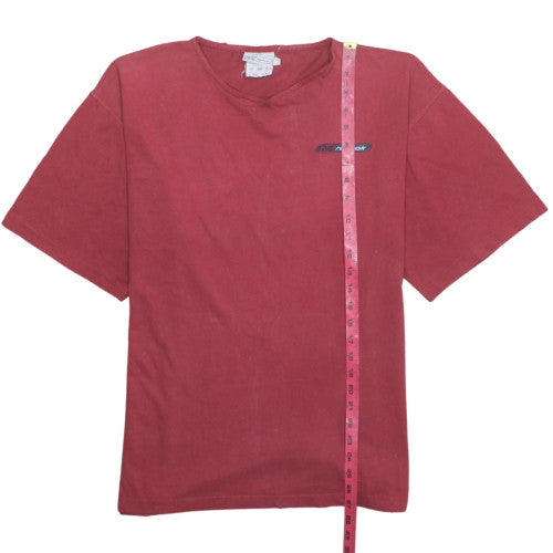 Reebok Men's Red XL Vintage Sports Logo Cotton T-Shirt