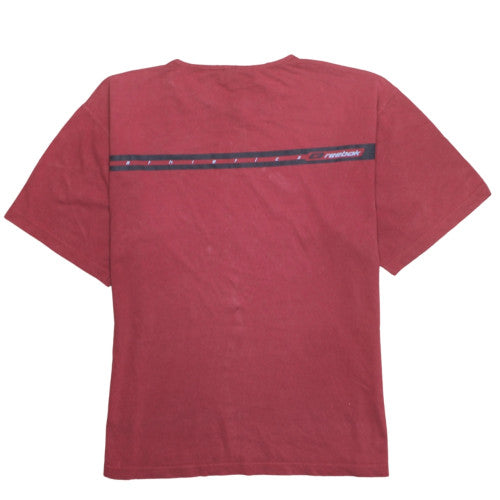 Reebok Men's Red XL Vintage Sports Logo Cotton T-Shirt