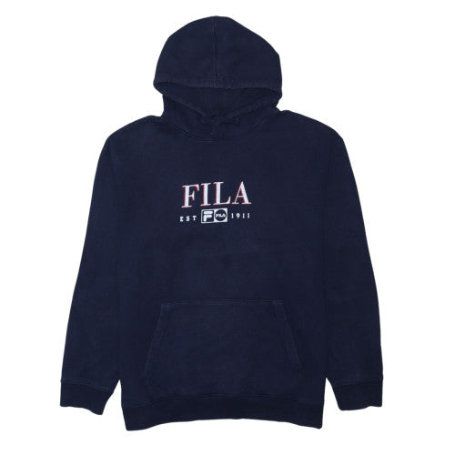 FILA Men's Blue XL Pullover Hoodie Sweatshirt Logo Sportswear