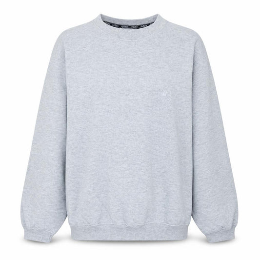 Front view of Adidas Women Grey Crew Neck Pullover Sweatshirt, size 12