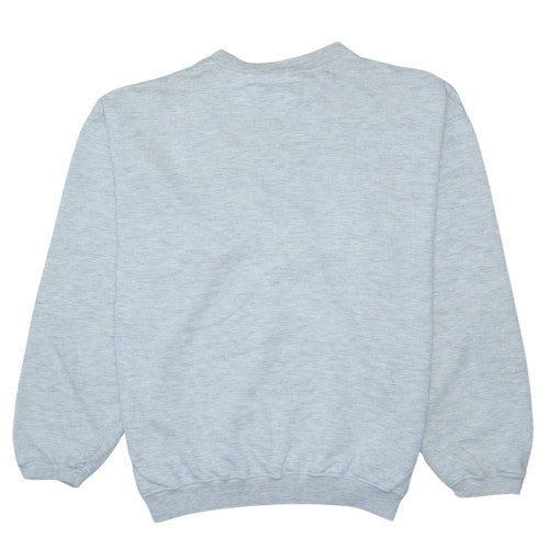 Adidas Women Grey Crew Neck Pullover Sweatshirt Size 12