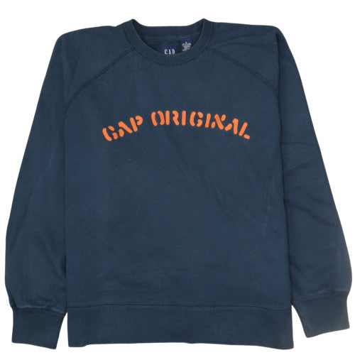 GAP Men's Blue Logo Pullover Sweatshirt Size M Crew Neck