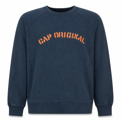 Gap Men's Blue Logo Pullover Sweatshirt Size M Crew Neck