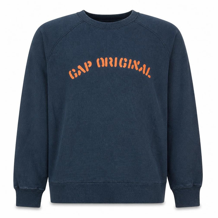 Gap Men's Blue Logo Pullover Sweatshirt Size M Crew Neck