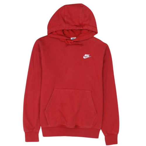 Nike Men's Red Pullover Hoodie XS Regular Fit Fleece Sweatshirt