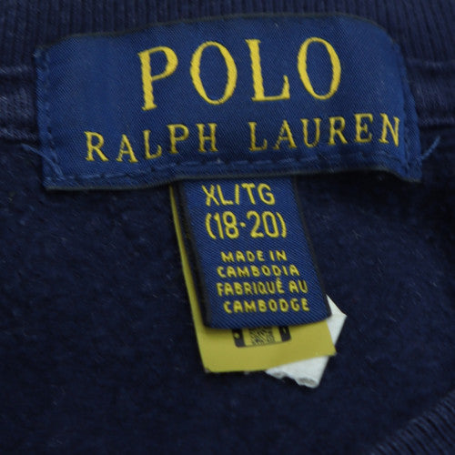 Ralph Lauren Boys Blue Crew Neck Pullover Sweatshirt 18-20 Years