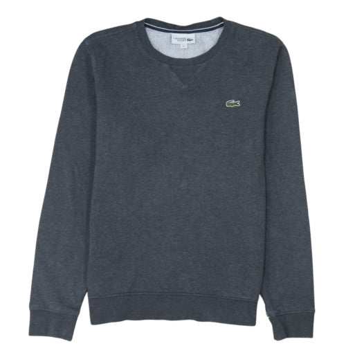Lacoste Sport Men's Grey Cotton Blend Crew Neck Sweatshirt M