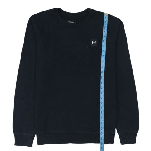 Under Armour Mens Black Small Crew Neck Sweatshirt ColdGear Loose Fit