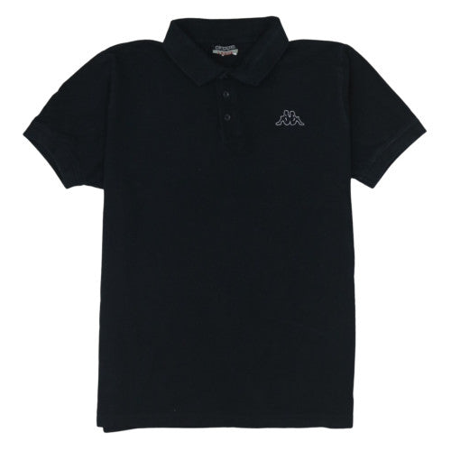 Kappa Men's Black Regular Fit Cotton Polo Shirt Size L