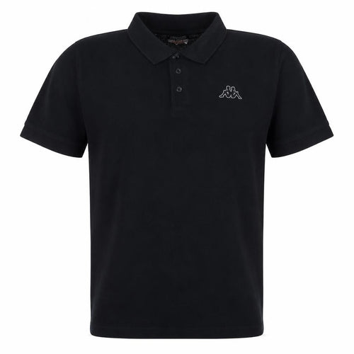 Kappa Men's Black Regular Fit Cotton Polo Shirt Size L