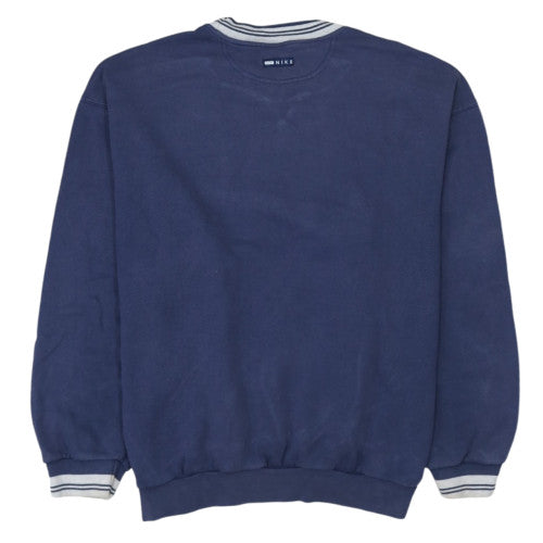 Nike Mens Blue L Pullover Crew Neck Embroidered Sweatshirt