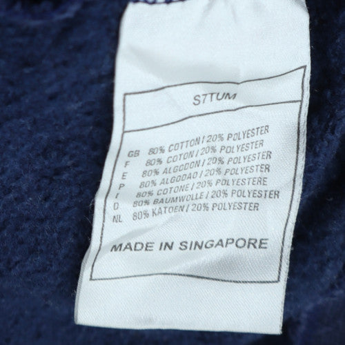 Nike Mens Blue L Pullover Crew Neck Embroidered Sweatshirt