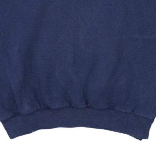 Nike Mens Blue L Pullover Crew Neck Embroidered Sweatshirt