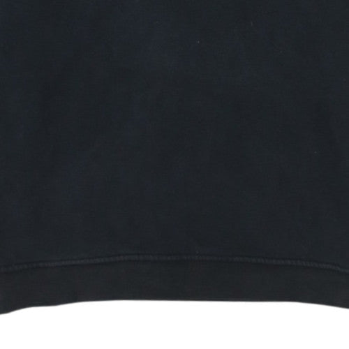 adidas Womens Black Medium Crew Neck Pullover Sweatshirt with Logo
