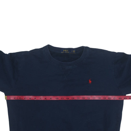 Ralph Lauren Women Navy Blue Cotton Crew Neck Sweatshirt M