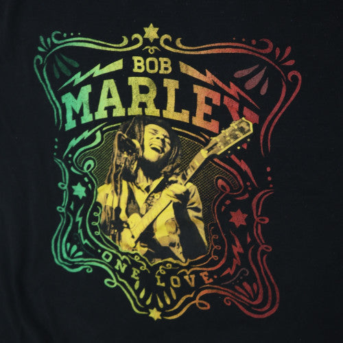 GAP Men's Black Bob Marley One Love Music Graphic T-Shirt XL