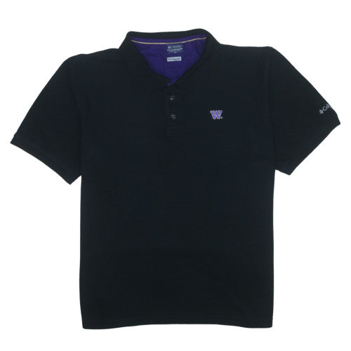 Columbia Mens Black PFG Regular Polo Shirt XXL Cotton Blend