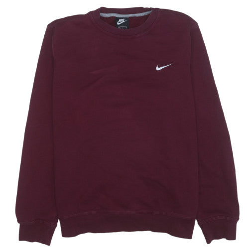 Nike Men's Burgundy Crew Neck Sweatshirt XL Cotton Blend Classic Style